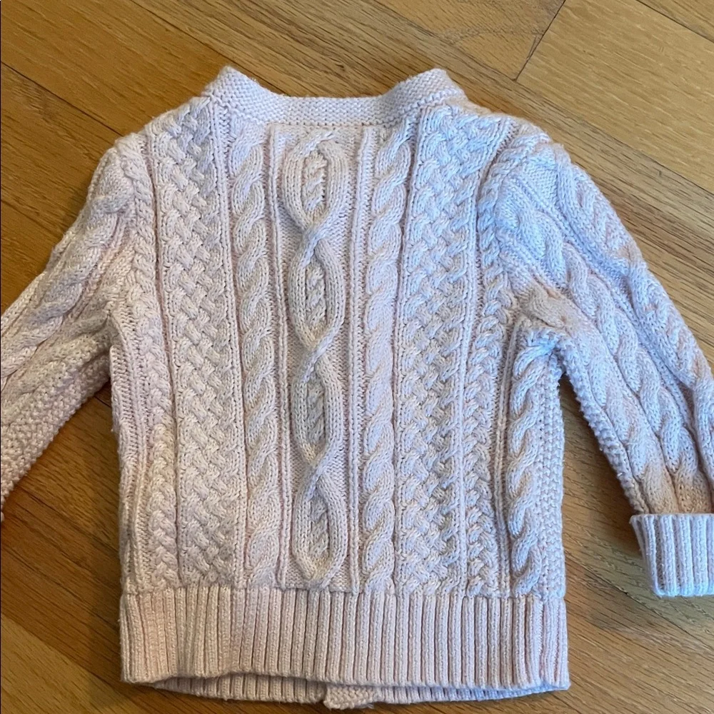 Ralph Lauren Pale Pink Cable Knit Cardigan